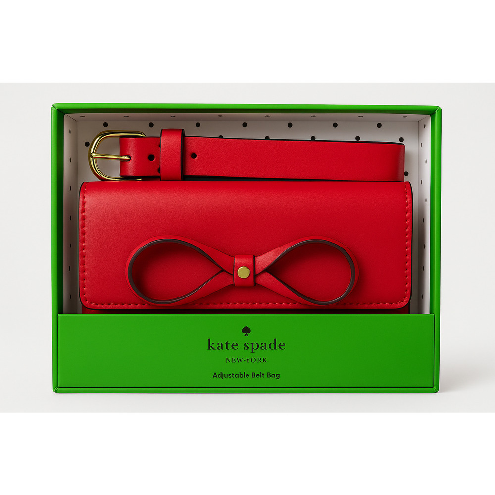 Kate Spade Women’s Genuine Leather Belt Bag – Red (S/M) Brand new with tags and